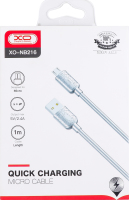 Кабель XO USB A-Micro B 2,4А Silver 1м NB216