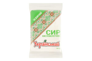 Сир кисломолочний нежирний Український м/у 180г
