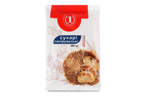 Сухари панировочные из хлебных сухарей пшеничных ТМ "1" м/у 200г