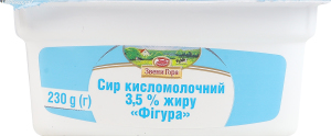 Сир кисломолочний 3.5% Фігура Звени Гора лоток 230г