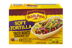 Old El Paso Soft Tortilla Taco Boats Dinner Kit - 8 CT