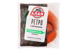 Сардельки варені Ретро з вершками Алан в/ґ кг