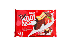 Пирожные бисквитные глазированные Strawberry Splash Too Cool Roshen м/у 6х45г