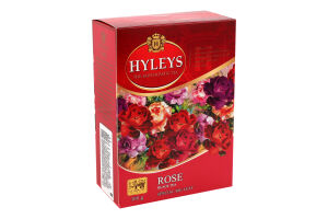 Чай чорний цейлонський байховий суцільнолистовий з додаванням рослинної сировини Троянда Hyleys к/у 100г