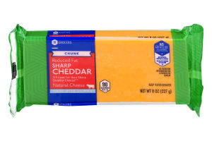 SE Grocers Chunk Reduced Fat Sharp Cheddar Natural Cheese