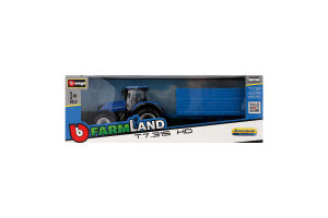 Іграшка Bburago Farm NewHolland Трактор з причепом