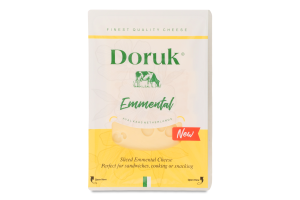 Сир Емменталер 45% нарізаний скибками 100г газ/уп Doruk