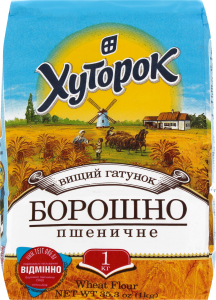 Мука пшеничная высший сорт Хуторок м/у 1кг