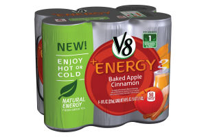 V8 + Energy Baked Apple Cinnamon - 6 PK
