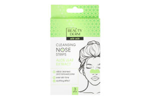 Смужки для носа очищаючі з екстрактом алое вера Beautyderm 3шт