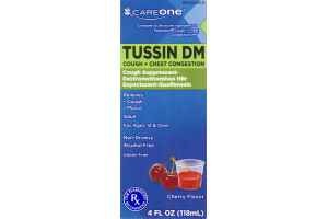 CareOne Tussin DM Cough + Chest Congestion Cherry