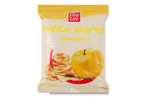 Чипси яблучні Солодкі Fine Life м/у 40г