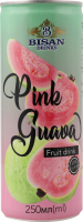 Напій безалкогольний Pink Guava негазований 250мл ж/б Bisan Drinks