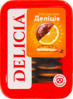 Печенье сдобное сбивное со вкусом апельсина Делиция Delicia лоток 300г