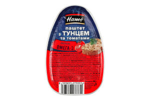 Паштет з тунцем та томатами стерилізований Hame лоток 100г