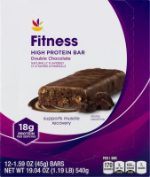 Ahold Fitness High Protein Bar Double Chocolate - 12 CT