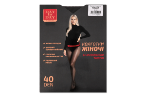 Колготи з зниженною талією чорні 40ден р.3 Day by Day