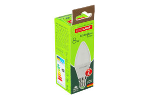 Лампа світлодіодна 8W E14 3000К Ecological Eurolamp 1шт