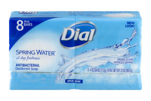 Dial Antibacterial Deodorant Soap Spring Water - 8 CT