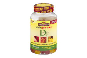 Nature Made Adult Gummies Vitamin D3 Strawberry, Peach & Mango - 150 CT