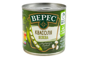 Фасоль отварная стерилизованная Нежная Верес ж/б 400г