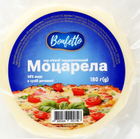 Сыр 45% мягкий чеддеризованный Моцарелла Bonfetto в/у 180г