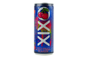 Напиток безалкогольный газированный с добавлением витаминов Tutti fruity black cherry Xixo ж/б 250мл