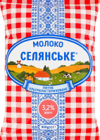 Молоко 3.2% ультрапастеризоване Селянське т/п 900г