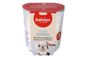 Свічка в склі Бавовна Bolsius 8*7,3см