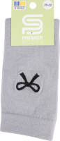 Гольфи дитяч Premier socks з вишитим бантиком р.20-22 св сірі арт.5196