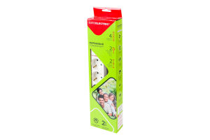Удлинитель сетевой 4 розетки 2м №EE-104USB/C-2M Euroelectric 1шт