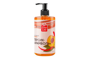 Мыло жидкое Персик-карамболь Fine Life 500г