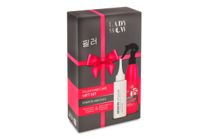 Набір подарунковий Filler Hair Care Ампула-філер з кератином 100мл+Філер-спрей 15в1 з кератином 200мл Lady Wow