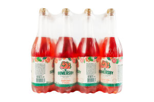 Сидр 950мл 4.7% обычный шипучий сладкий Персик-гуава Somersby п/бут