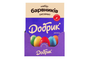 Набор Красители пищевые для яиц 5х3г + кислота винная 5х3г Бархат Добрик к/у 1шт