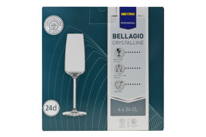 Бокалы для шампанского 240мл №124210 Bellagio Metro Professional 6шт