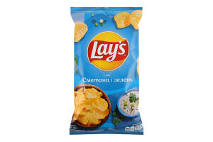 Чипсы картофельные Сметана и зелень Lay's м/у 120г