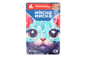 Корм д/дорослих собак Шматочки лосося в соусі 100г пауч М'ясна миска