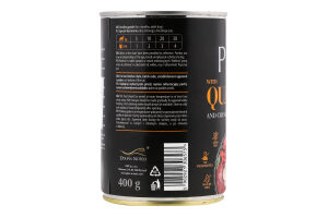 Корм д/собак з перепілкою та журавлиною 400г ж/б Пайпер