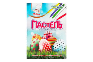 Набор Красители пищевые 4х3г + карандаши восковые 5шт + перчатки 1пара + 1 блок полосок Пастель Добрик к/у 1шт