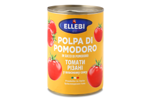 Томаты резаные в собственном соку Ellebi ж/б 400г
