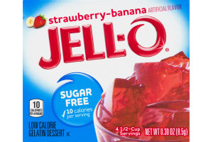 Jell-O Strawberry-Banana Sugar Free Low Calorie Gelatin Dessert