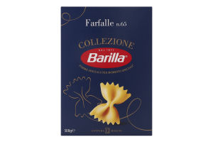 Изделия макаронные из твердых сортов пшеницы Farfalle №65 Barilla к/у 500г