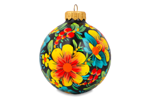 Прикраса ялинкова Куля Народна творчість ручн 80мм