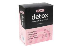 Добавка дієтична з підсолоджувачем Полуниця Детокс коктейль Umix к/у 21х10г
