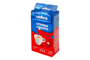 Кофе натуральный жареный молотый Crema e Gusto Classico Lavazza в/у 250г