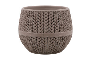 Вазон д/квітів Амасра 0,13л мокко круглий Серінова