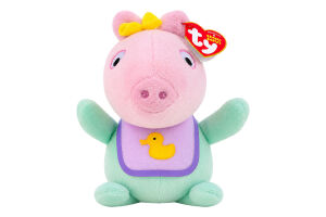 Игрушка мягкая для детей от 3лет 15см №46271 Peppa pig Эви Beanie babies TY 1шт