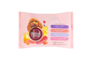 Корм консервированный полнорационный для взрослых собак Ассорти №1 Delickcious м/у 330г