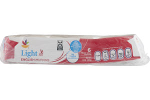 Ahold Light English Muffins - 6 CT